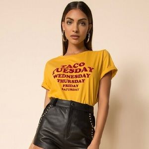 MINKPINK taco week t-shirt.